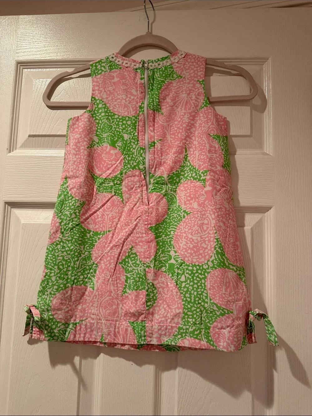 Lilly Pulitzer Pink and Green Sleeveless Shift Dress - Girls